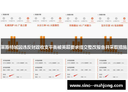 莱斯特城因违反财政收支平衡被英超要求提交整改报告并采取措施 莱斯特城因违反财政收支平衡被英超要求提交整改报告并采取措施